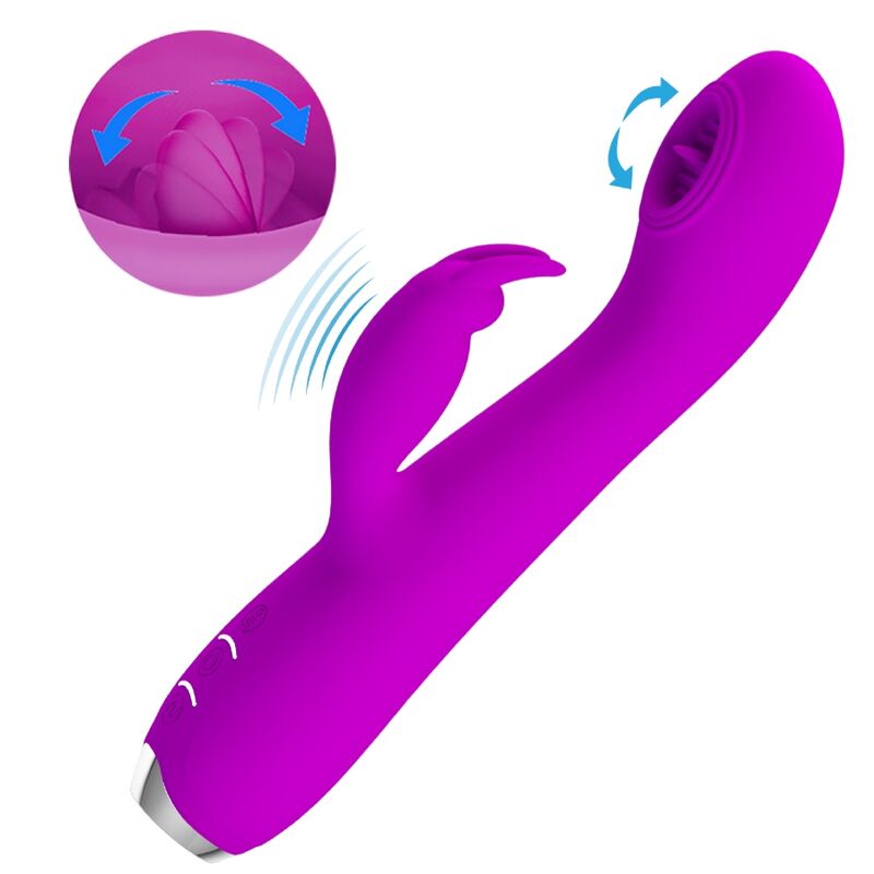 PRETTY LOVE - RACHEL VIBRADOR RECARREGÁVEL COM SUCÇÃO ROXA