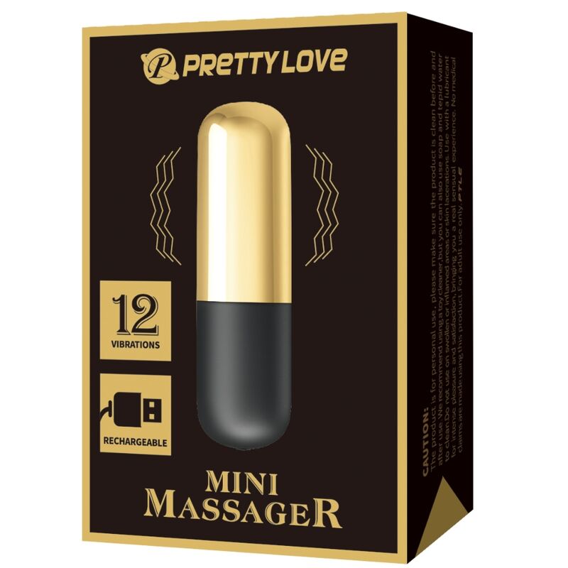 PRETTY LOVE - VIBRADOR DE BALA RECARREGÁVEL DOURADO