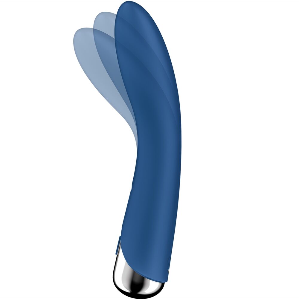 SATISFYER - VIBRADOR GIRATORIO AZUL CON PUNTO G