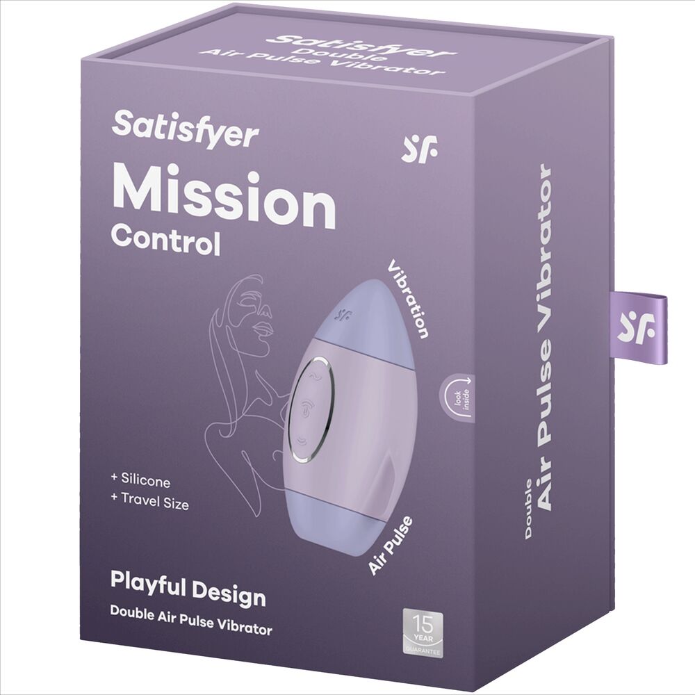 SATISFYER - MISSION CONTROL AZUL PEQUEÑO VIBRADOR DE DOBLE IMPULSO