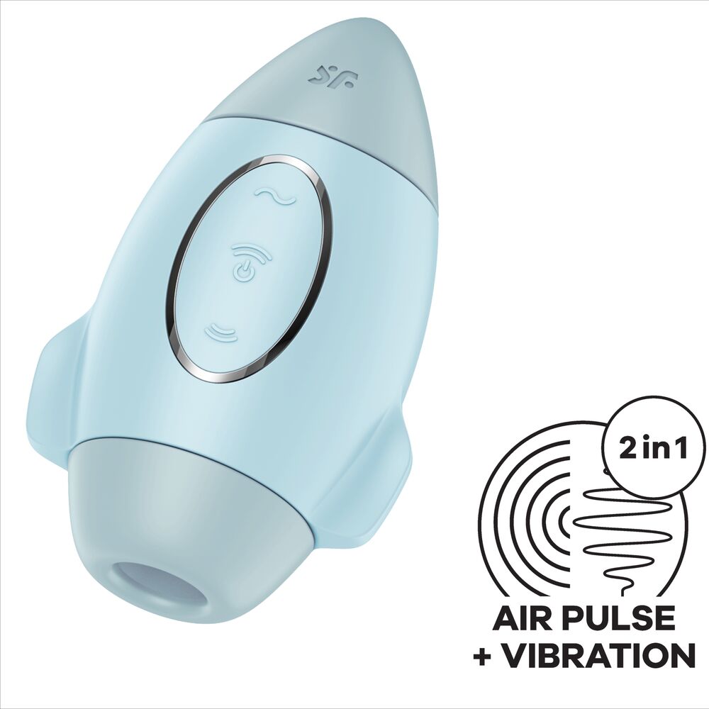 SATISFYER - MISSION CONTROL AZUL PEQUEÑO VIBRADOR DE DOBLE IMPULSO