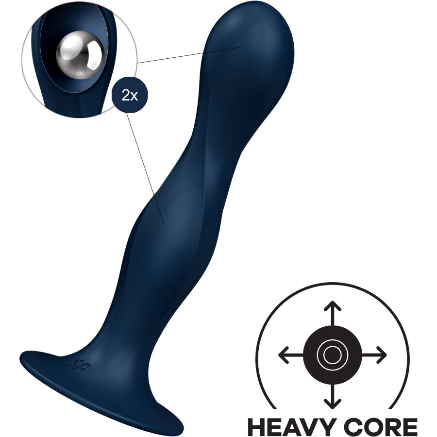 SATISFYER - DUPLA BOLA-R CONSOLO DE SILICONE AZUL