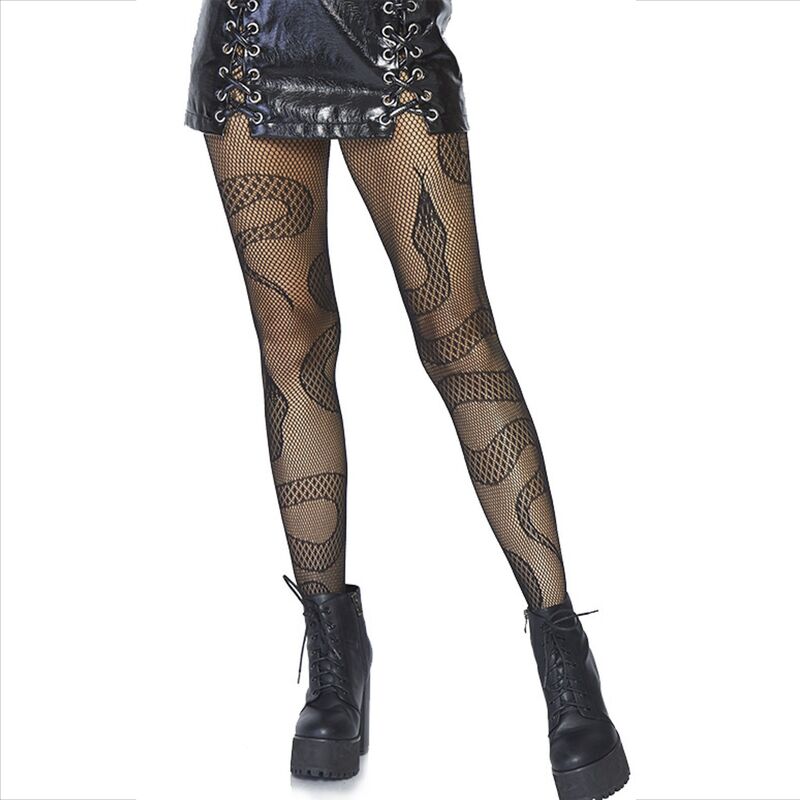 LEG AVENUE - MEIAS DE REDE COBRAS PRETAS