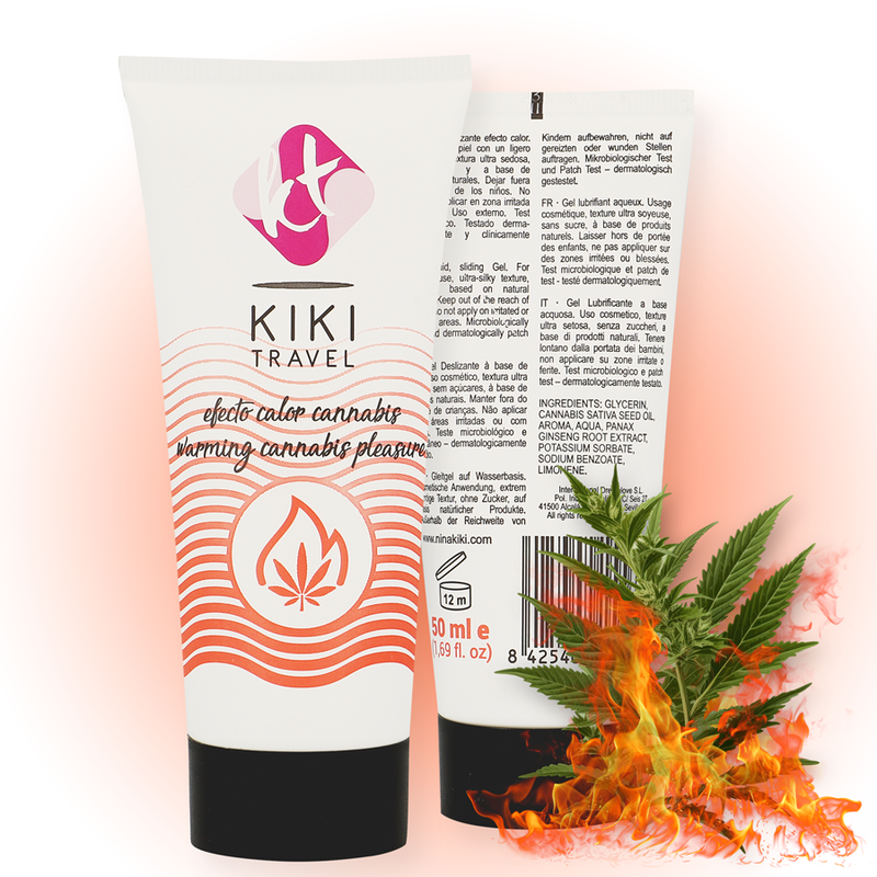KIKÍ TRAVEL - LUBRIFICANTE DE EFEITO QUENTE DE CANNABIS 50 ML