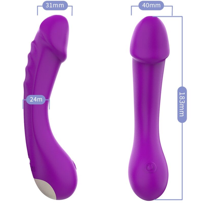 ARMONY - DILDO VIBRADOR PONTO G SILICONE ROXO