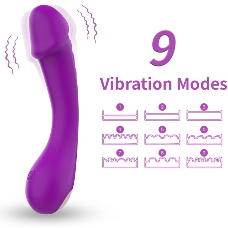 ARMONY - DILDO VIBRADOR PONTO G SILICONE ROXO