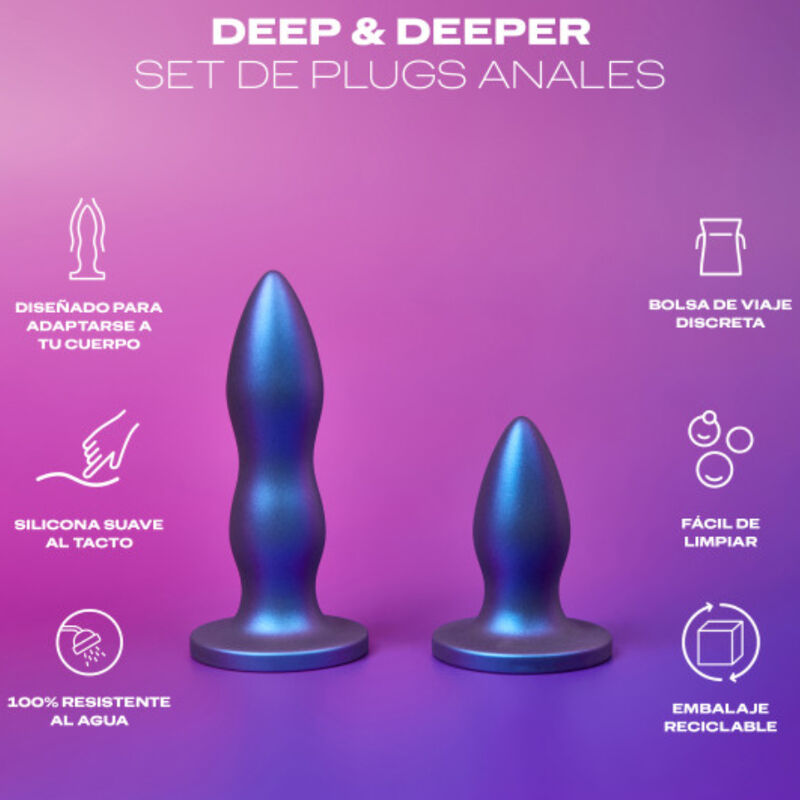 DUREX - CONJUNTO DE BRINQUEDOS PLUG ANAL PROFUNDO E MAIS PROFUNDO