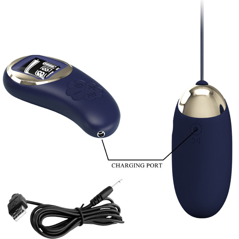 PRETTY LOVE - MINA OVO VIBRANTE COM CONTROLE REMOTO AZUL