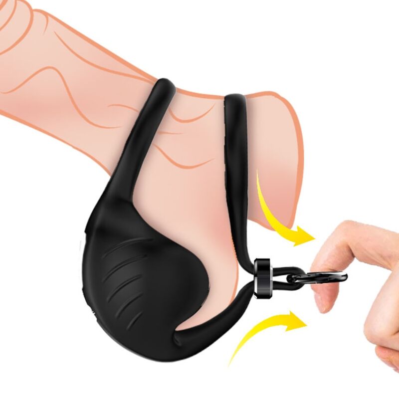 ARMONY - ANILLO VIBRADOR MANTA ESCROTO CONTROL REMOTO NEGRO