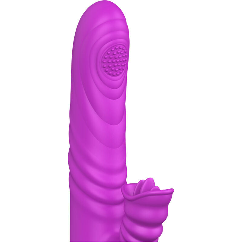 ARMONY - ANGELIA VIBRADOR MULTIFUNCIONAL COM LÍNGUA ESTIMULANTE EFEITO DE CALOR VIOLETA