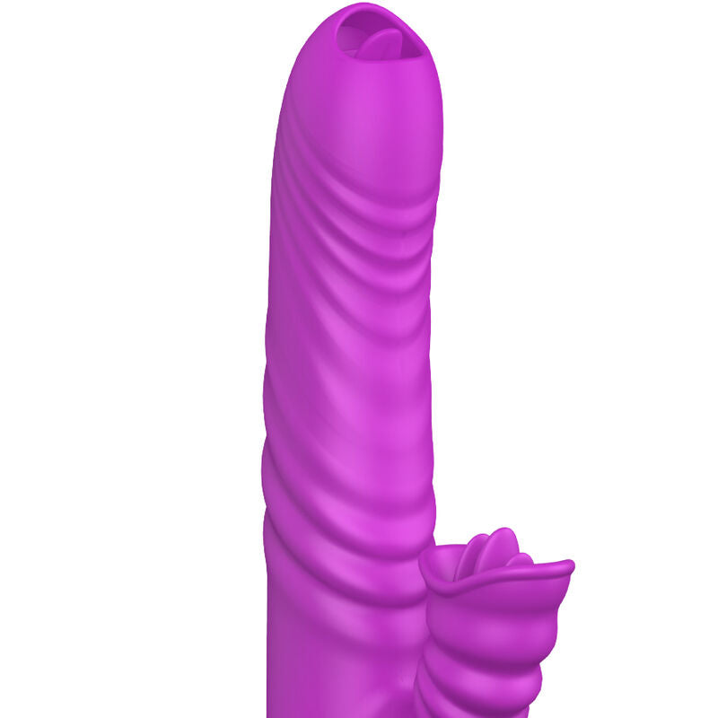 ARMONY - ANGELIA VIBRADOR MULTIFUNCIONAL LÍNGUA DUPLA EFEITO CALOR VIOLETA