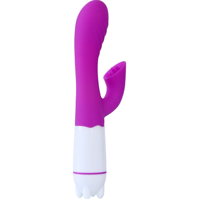 ARMONY - VIBRADOR Y ESTIMULADOR HAPPY CON LENGUA RECARGABLE VIOLETA