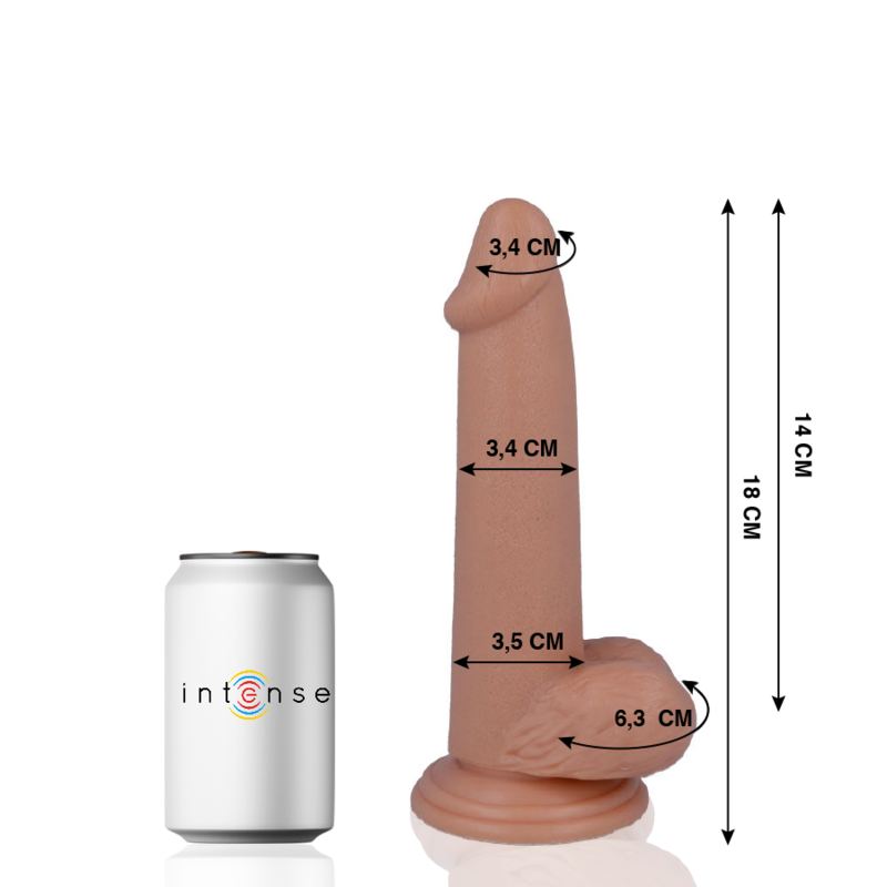 MR INTENSE - 10 PENE REALISTA 18 CM -O- 3.4 CM