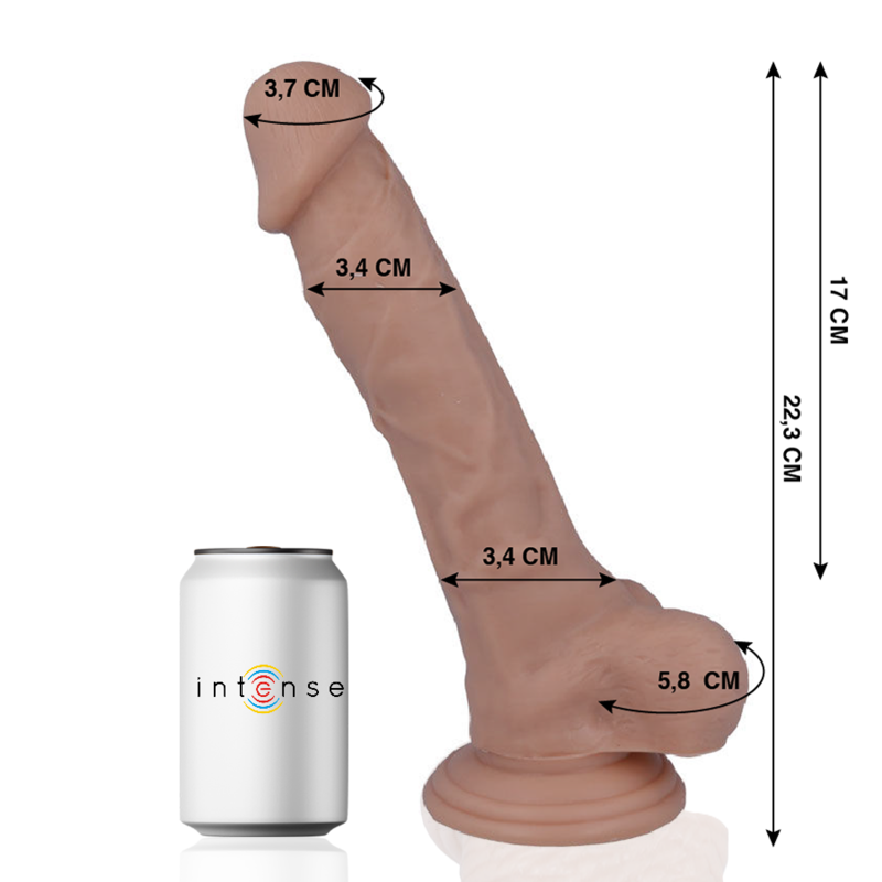MR INTENSE - 28 Pênis Realista 22,3 CM -O- 3,4 CM