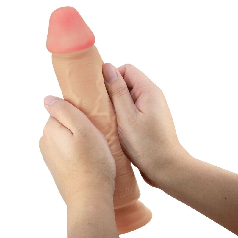PRETTY LOVE - SÉRIE PELE DESLIZANTE DILDO REALISTA COM PELE DESLIZANTE E VENTOSA CARNE 23,4 CM