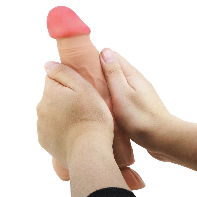 PRETTY LOVE - SÉRIE PELE DESLIZANTE DILDO REALISTA COM VENTOSA DESLIZANTE CONTROLE REMOTO CARNE 21,8 CM