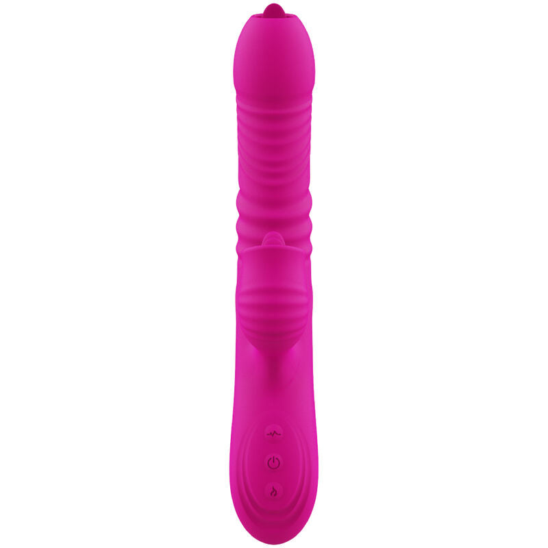 ARMONY - FANNY VIBRADOR DUPLO DE LÍNGUA MULTIFUNCIONAL EFEITO DE CALOR FÚCSIA