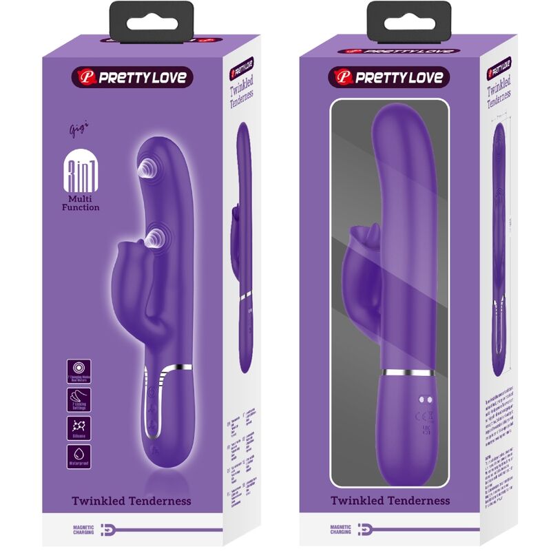 PRETTY LOVE - VIBRADOR COELHO COM ROXO LAMBER