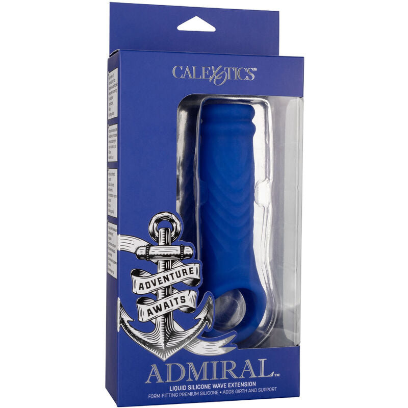CALEXOTICS - CAPA PARA PÊNIS ADMIRAL WAVE SILICONE LÍQUIDO AZUL