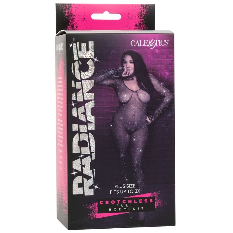 CALEXOTICS - MACACÃO INTEIRO RADIANCE CROTCHLESS RHINE TAMANHO PLUS