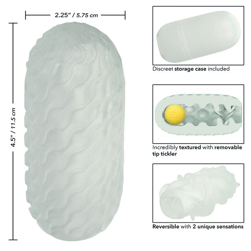 CALEXOTICS - BOUNDLESS REVERSIBLE SQUISHY BALL STROKE GRAY