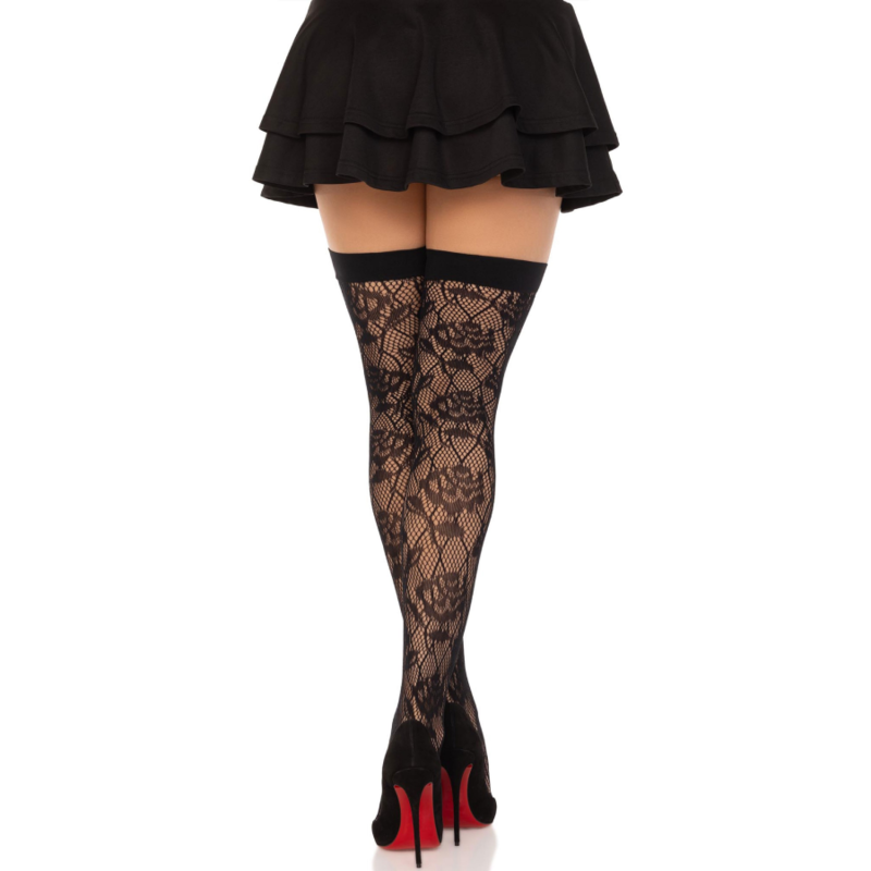 LEG AVENUE - ROSAS SELVAGENS NET STOCKS PRETO