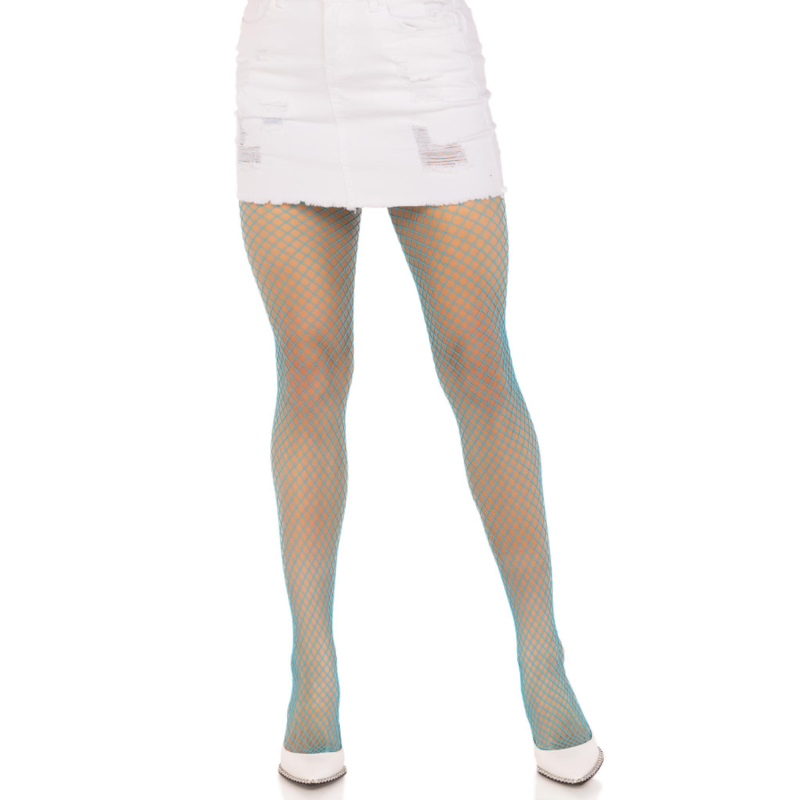 LEG AVENUE - MEIA-CALÇA DE LYCRA REDE AZUL