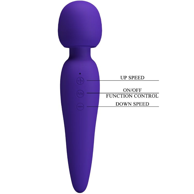 PRETTY LOVE - MASSAGEADOR MEREDITH 12 MODOS DE VIBRAÇÃO ROXO