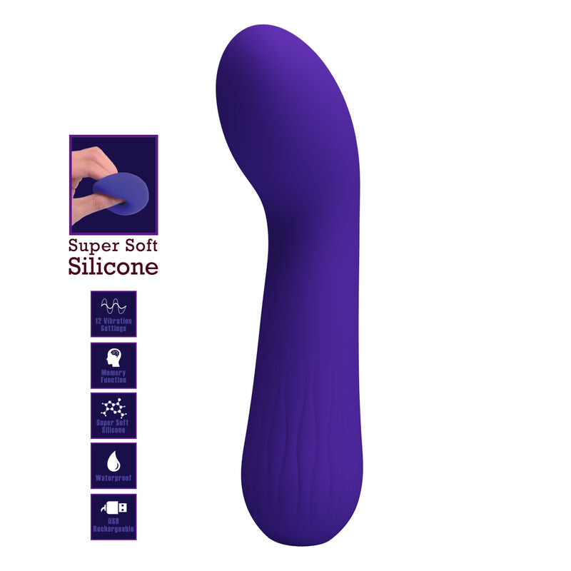 PRETTY LOVE - VIBRADOR RECARREGÁVEL FAUN ROXO