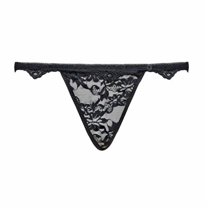 LIVCO CORSETTI FASHION - BELITA LC 90231 SUJETADOR + BRAGUITA + LIGUERO NEGRO L/XL
