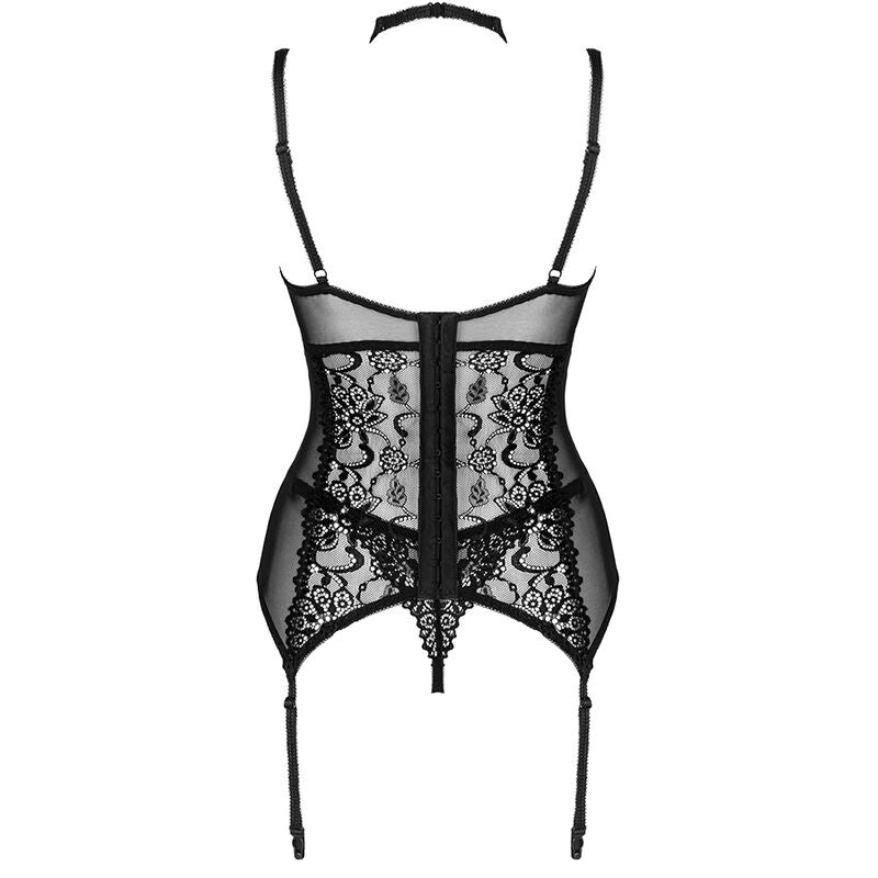 LIVCO CORSETTI FASHION - COLECCIÓN GIELLANDRA FOR THE SENSES CORSÉ + BRAGA NEGRO L/XL