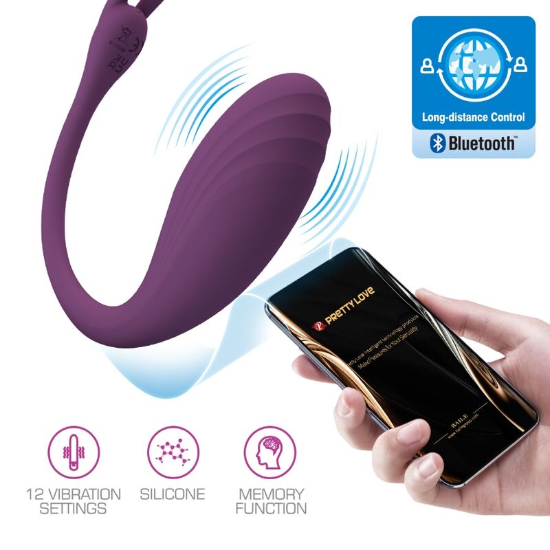 PRETTY LOVE - VIBRADOR CATALINA APP CONTROLE REMOTO ROXO