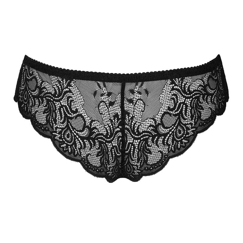LIVCO CORSETTI FASHION - LOVE STORY LC 90679 CALCINHA CROTCHLESS PRETA G/GG