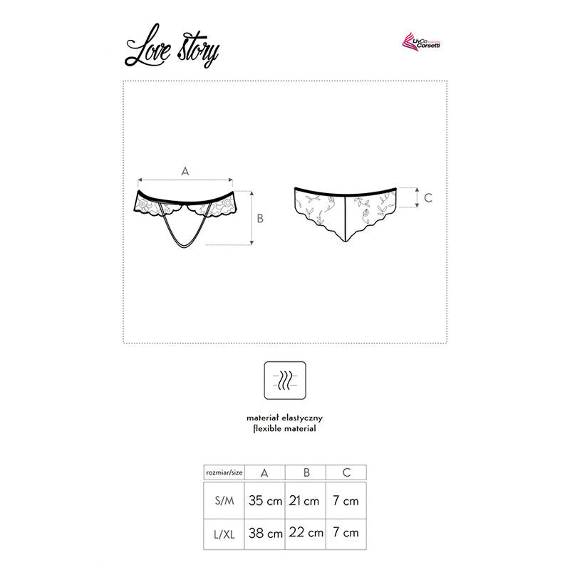 LIVCO CORSETTI FASHION - LOVE STORY LC 90679 CALCINHA CROTCHLESS PRETA G/GG