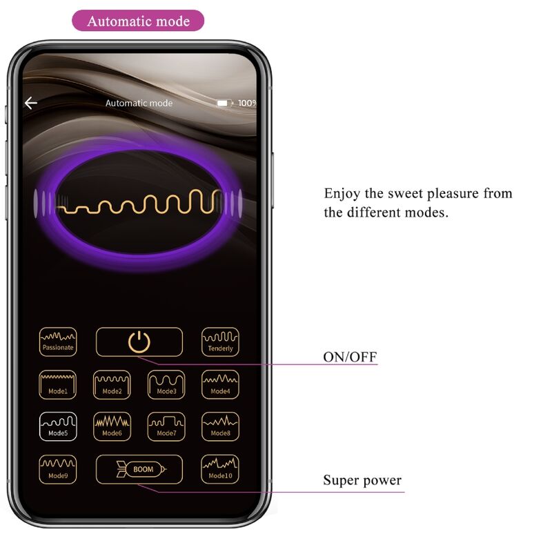 PRETTY LOVE - CONTROLE REMOTO DO APLICATIVO ELVIRA KEGEL BALLS ROXO