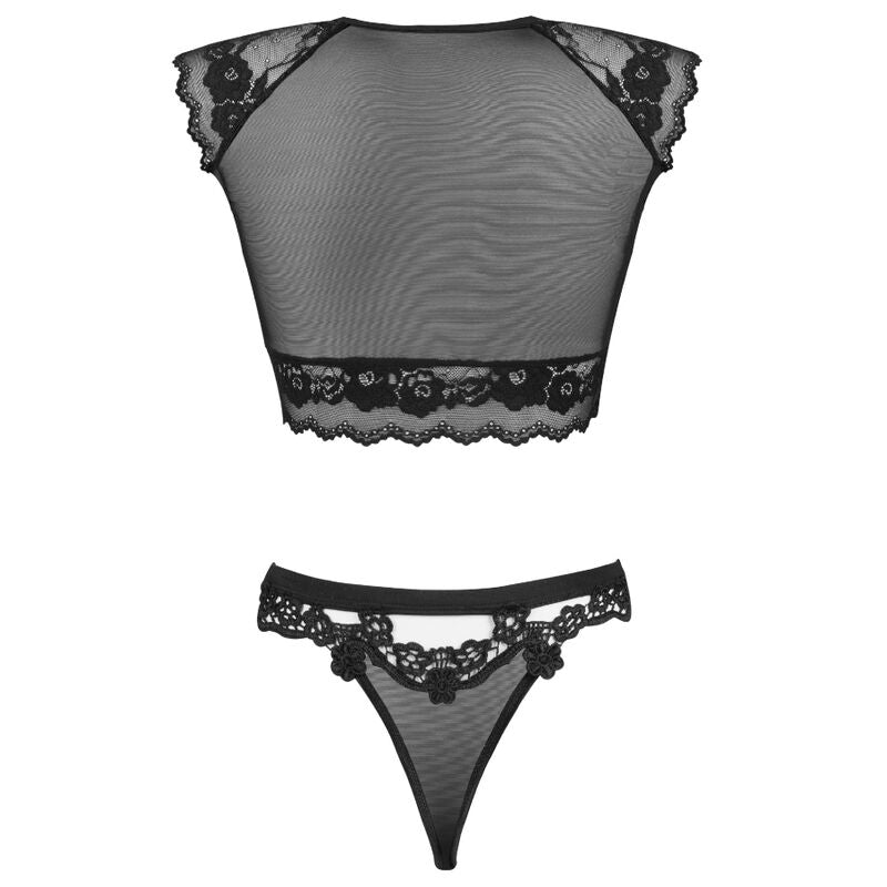LIVCO CORSETTI FASHION - TIMOSAN LC 90631 BRA + CALÇA PRETA L/XL