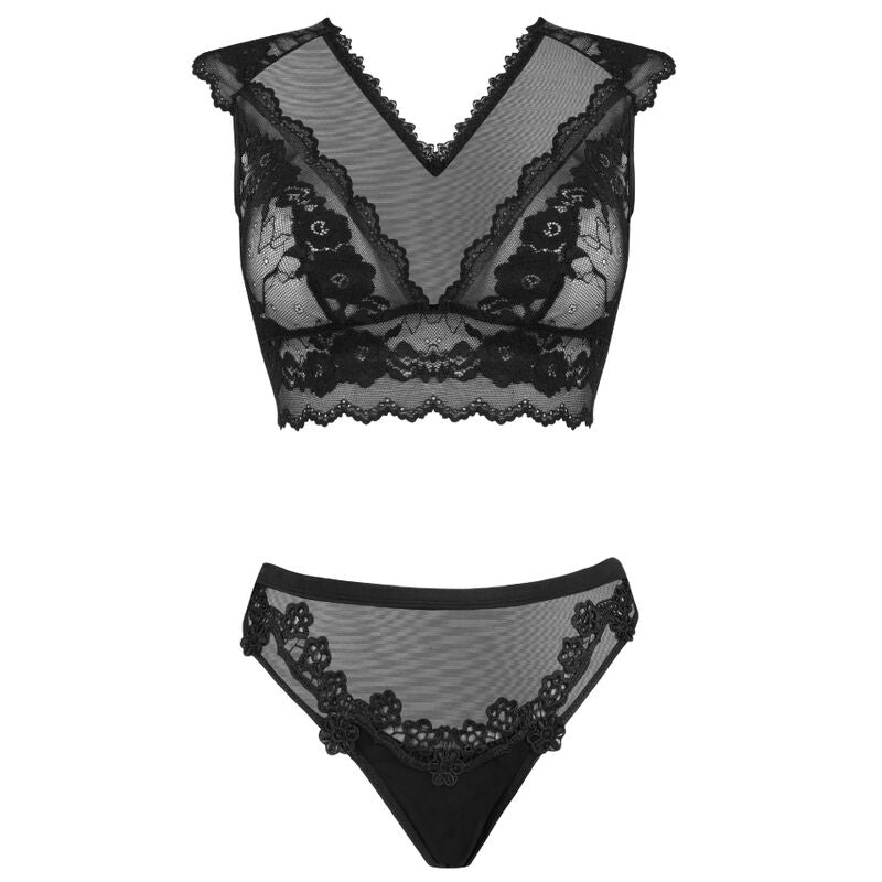 LIVCO CORSETTI FASHION - TIMOSAN LC 90631 BRA + CALÇA PRETA L/XL