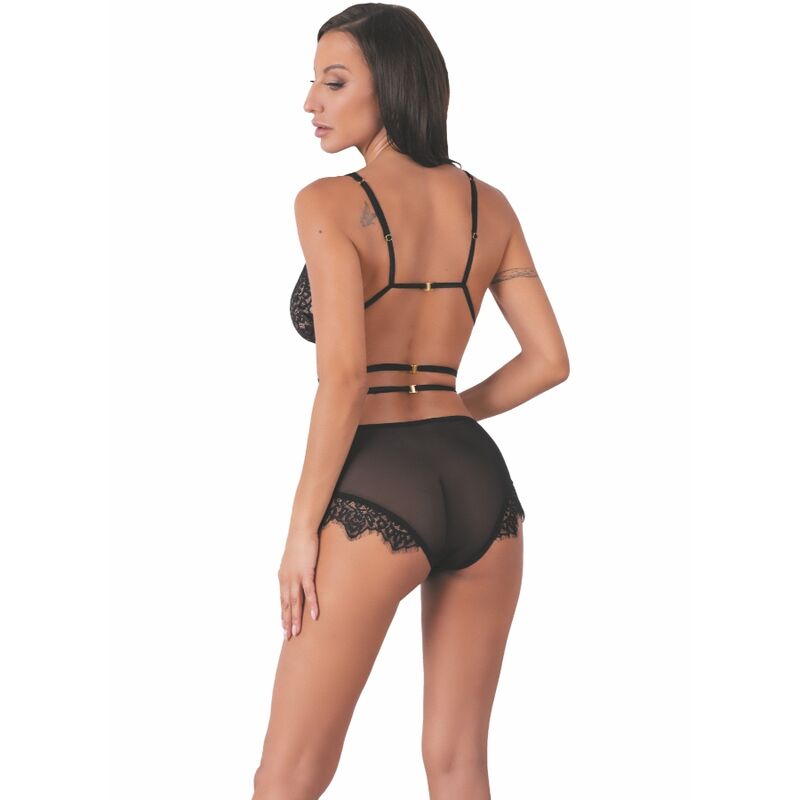 LIVCO CORSETTI FASHION - DREZNA LC 90733 BRA + CALÇA PRETA L/XL