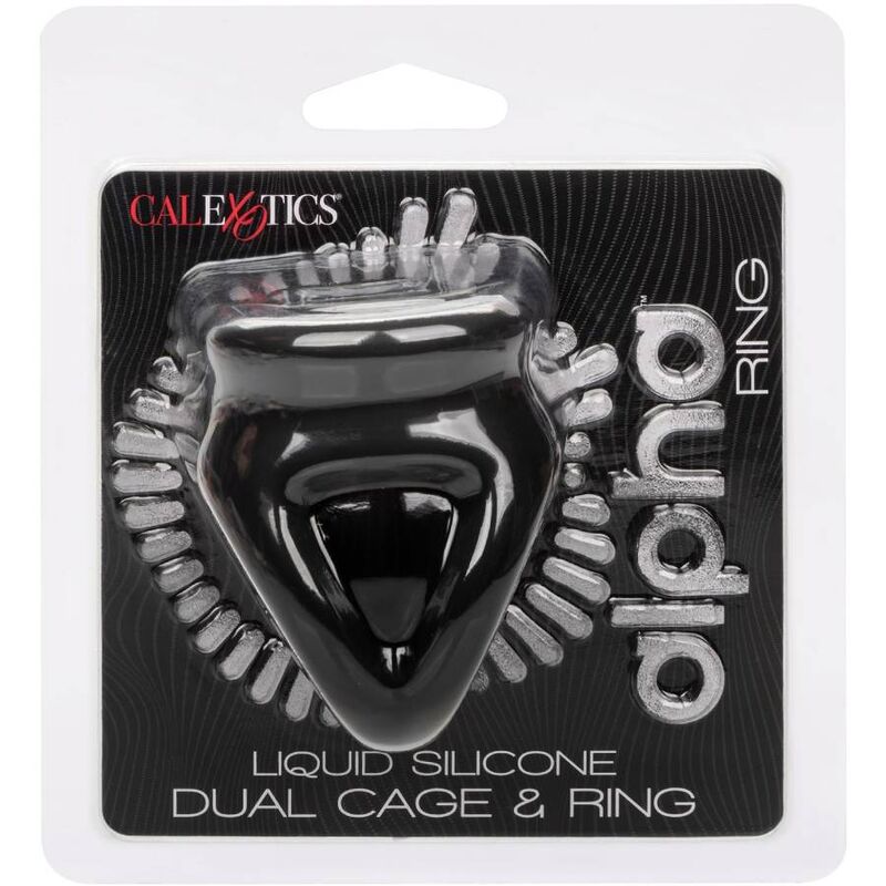 CALEXOTICS - ANEL ALFA DUAL CAGE PRETO