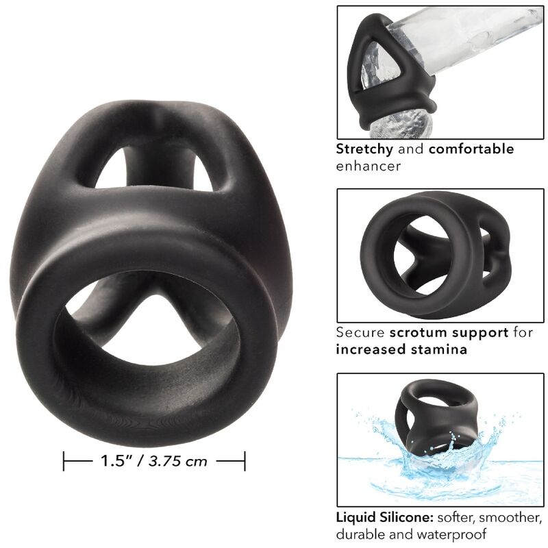 CALEXOTICS - ANEL ALFA DUAL CAGE PRETO