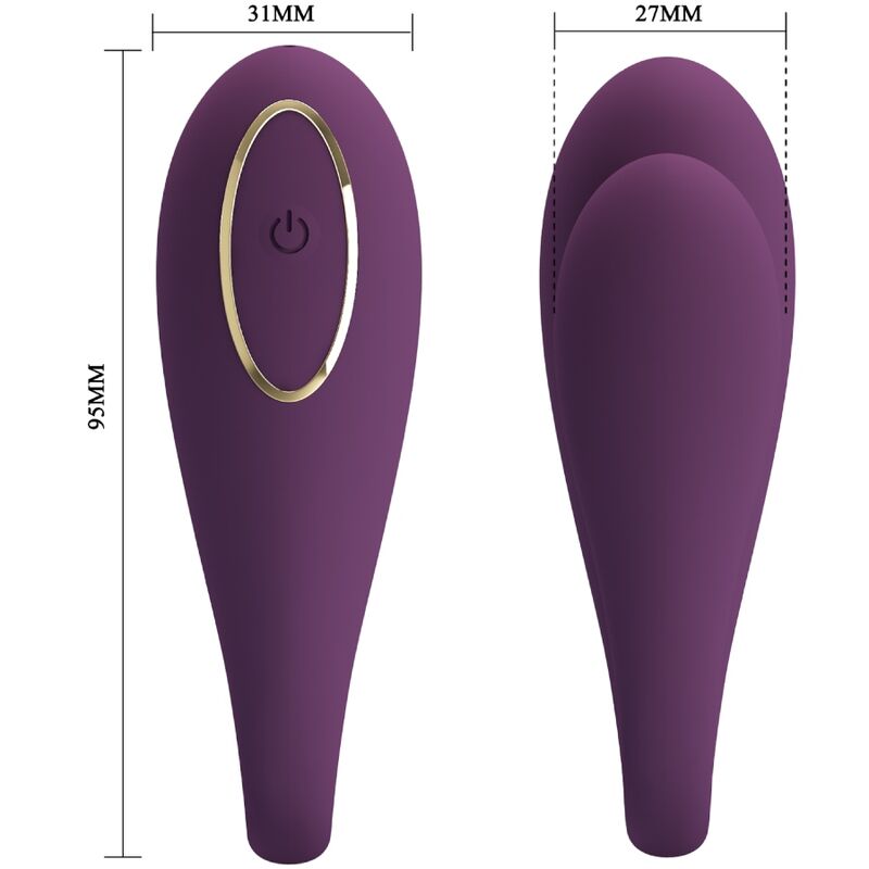 PRETTY LOVE - VIBRADOR GLOBAL DUPLO PRAZER AUGUST REMOTE