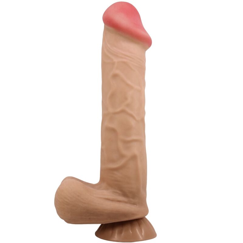 PRETTY LOVE - SÉRIE PELE DESLIZANTE DILDO REALISTA COM PELE DESLIZANTE E VENTOSA CARNE 26 CM