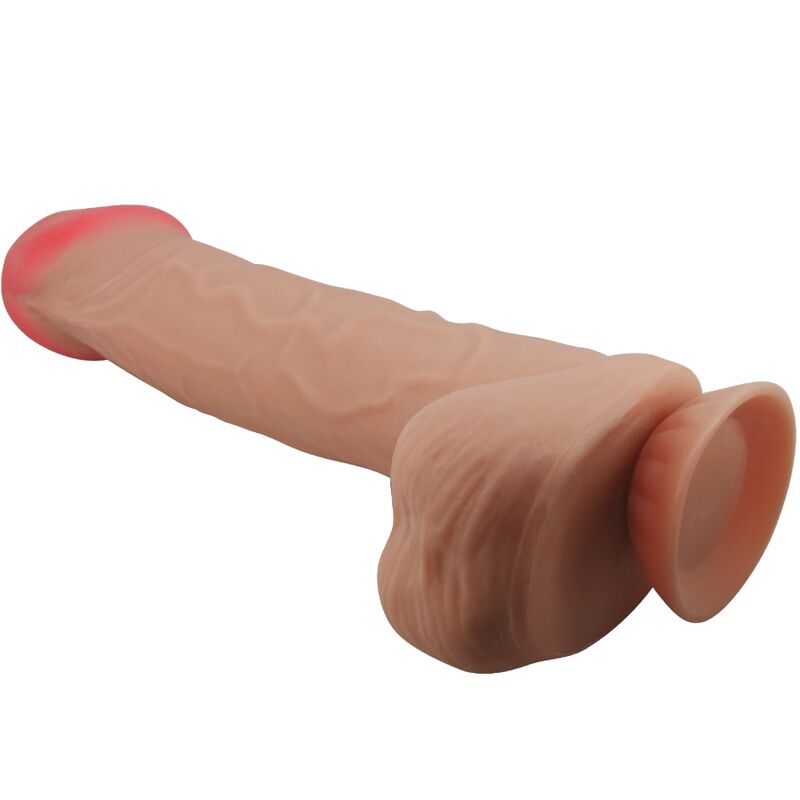 PRETTY LOVE - SÉRIE PELE DESLIZANTE DILDO REALISTA COM PELE DESLIZANTE E VENTOSA CARNE 26 CM