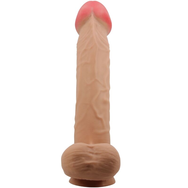 PRETTY LOVE - SÉRIE PELE DESLIZANTE DILDO REALISTA COM PELE DESLIZANTE E VENTOSA CARNE 26 CM