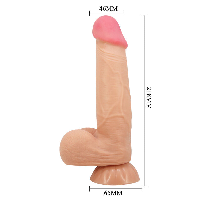 PRETTY LOVE - SÉRIE SKIN DESLIZANTE DILDO REALISTA COM VENTOSA DESLIZANTE 21,8 CM