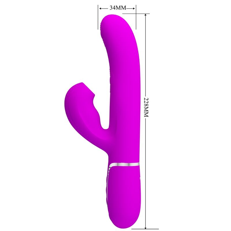 PRETTY LOVE - VIBRADOR MULTIFUNCIÓN 3 EN 1 PUNTO G PERLITA VIOLETA