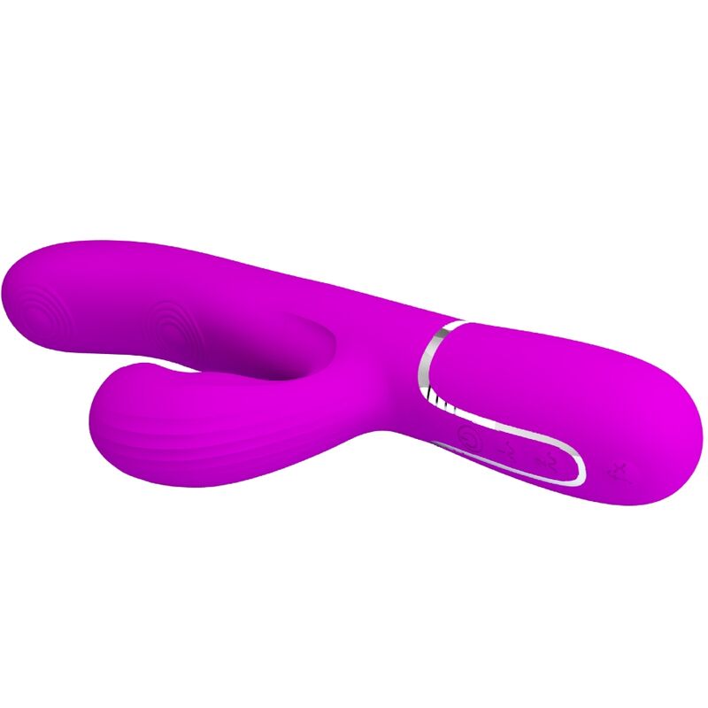 PRETTY LOVE - VIBRADOR MULTIFUNCIÓN 3 EN 1 PUNTO G PERLITA VIOLETA