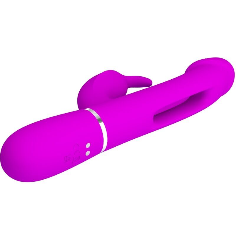 PRETTY LOVE - KAMPAS RABBIT 3 EM 1 VIBRADOR MULTIFUNCIONAL COM LÍNGUA FÚCSIA