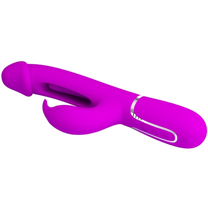 PRETTY LOVE - KAMPAS RABBIT 3 EM 1 VIBRADOR MULTIFUNCIONAL COM LÍNGUA FÚCSIA