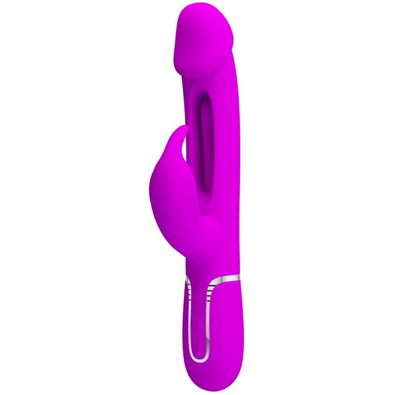 PRETTY LOVE - KAMPAS RABBIT 3 EM 1 VIBRADOR MULTIFUNCIONAL COM LÍNGUA FÚCSIA
